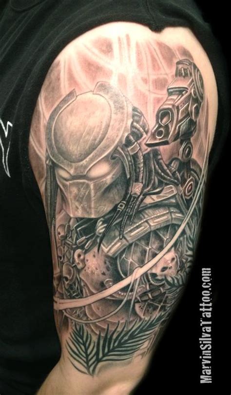 Pred alien busts through many feat of earth and armor vs predator ships plasma weapons. The Predator Tattoo by Marvin Silva : Tattoos