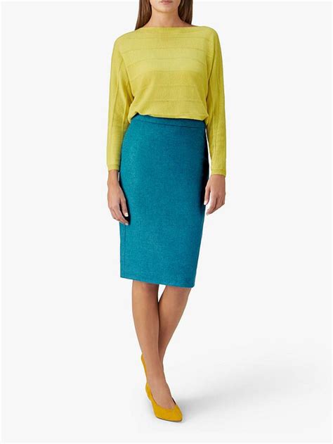 Pure Collection Wool Pencil Skirt Bright Turquoise Pencil Skirt