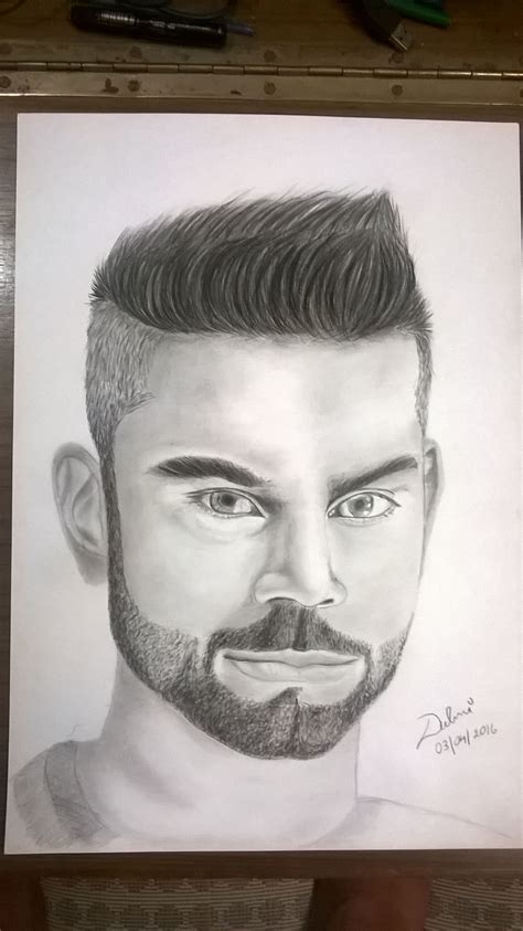 How To Draw Virat Kohli At How To Draw