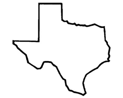 Texas Map Outline Printable Texas Map Outline Printable State
