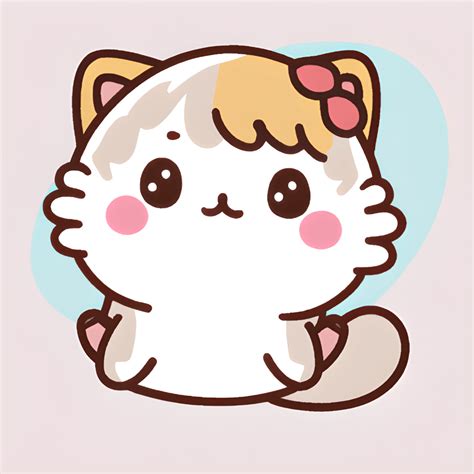 Kawaii Chibi Cat Graphic · Creative Fabrica