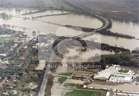 Aerial View Of Flooding Main Street Gunthorpe 2000