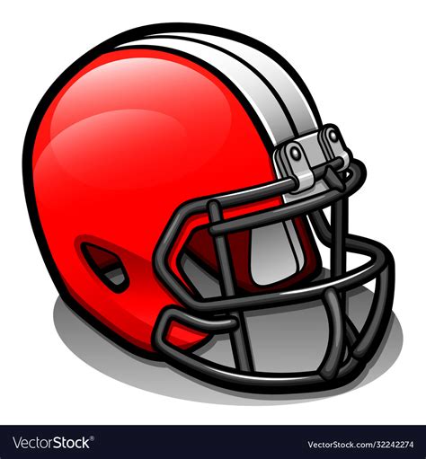 Football Helmet Cartoon Isolated Royalty Free Vector Image