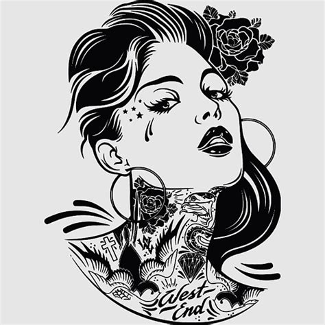 Easy Pin Up Girl Tattoo Drawings