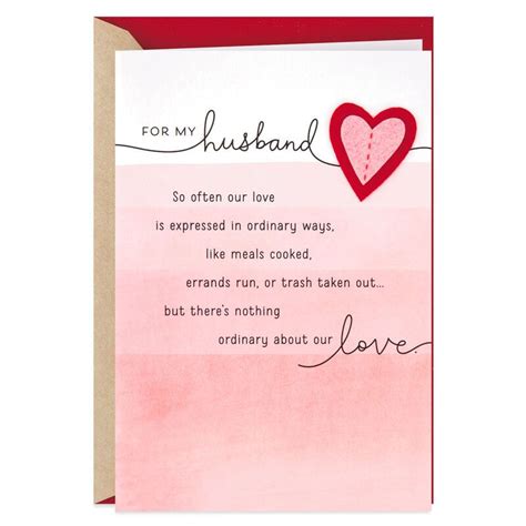 Nothing Ordinary About Our Love Valentines Day Card For Husband In