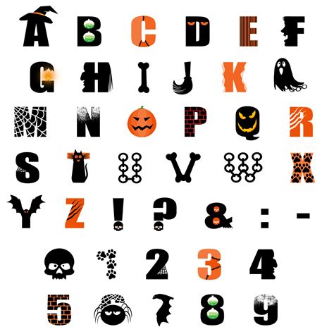 Download Halloween Alphabet Font Royalty Free Stock Illustration