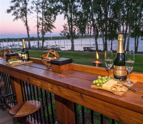 Bar Extends Length Of Deck With Pull Out Seating River View