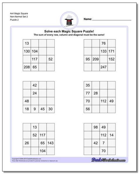 There is nothing random about a magic square. 4x4 Magic Square