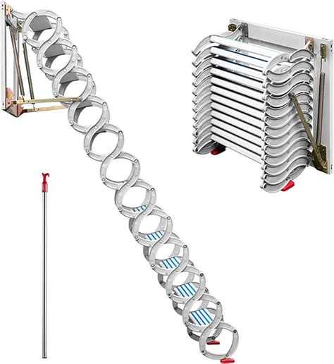 Buy Intbuying 12 Pedals White Wall Mounting Folding Ladder 276x276in