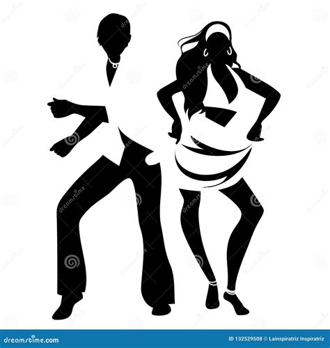 Salsa Party Latino Dancer Vector Illustration Cuban Couple Of Happy