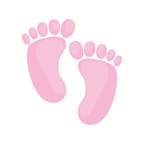 Pink Baby Footprints 2695883 Vector Art At Vecteezy