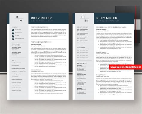 Free resume templates that download in word. Professional CV Template / Resume Template, Cover Letter, Curriculum Vitae, Microsoft Word ...