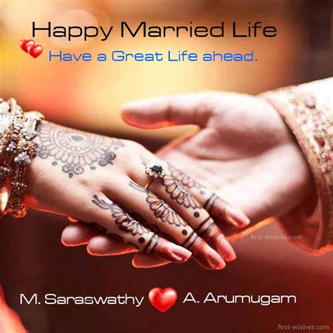 Happy Married Life Wishes Wedding Day Wishes Card Happy Married Life