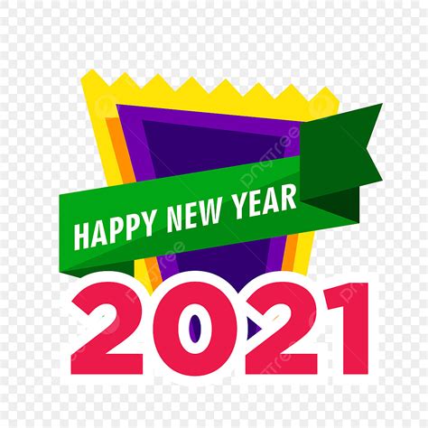 New Year Ribbon Vector Hd Png Images Happy New Year 2021 Isolated On