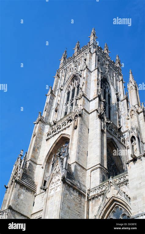 Tower Of York Minster Or Cathedral England Uk Stock Photo Alamy