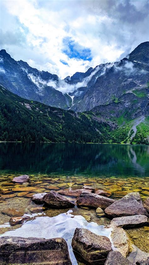 Morskie Oko Lake In Tatra National Park Poland After The Rain 2248 X