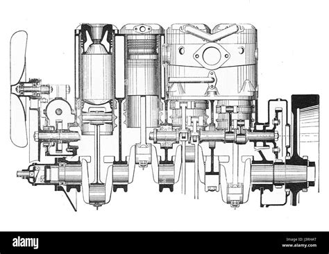 Knight Daimler Engine Side Section Rankin Kennedy Modern Engines