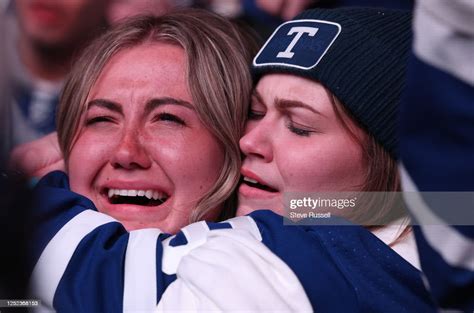 Toronto On April 29 Toronto Maple Leafs Fans Weep With Joy As The
