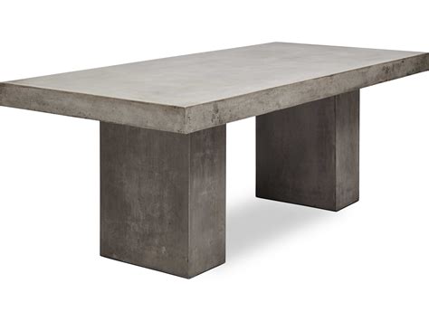 Urbia Outdoor Elcor Dark Grey 95 Wide Concrete Rectangular Dining Table Urovgselcor8