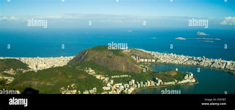 Panoramic Aerial View Of Rio De Janeiro Brazil Stock Photo Alamy