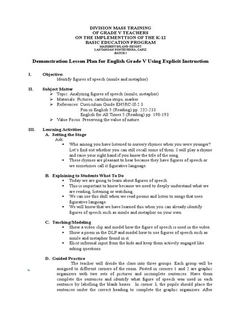 A certificate course for the teaching of english as a foreign language (tefl) originated in international house london in 1962 and was run from the 1970s until 1988 by the royal society of arts (rsa). ️ Detailed lesson plan in english grade 5. Detailed Lesson ...