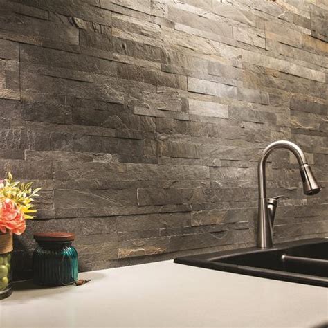 The average cost for a stainless steel backsplash (not including labor) ranges from $13 to $21 per square foot. Aspect™ 5.9" x 23.6" Peel & Stick Stone Backsplash Tiles ...