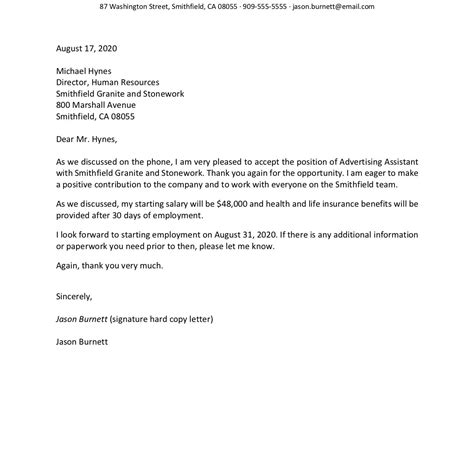 Accept offer letter thank you. If I Had Accepted That Work Offer - Guru