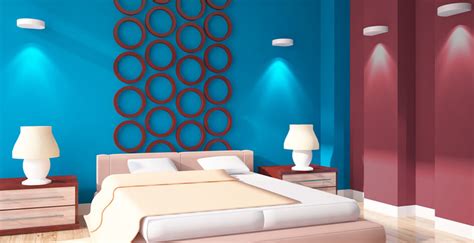 Sky Blue Two Colour Combination For Bedroom Walls
