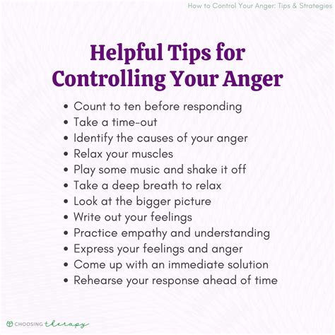 How To Control Your Anger 24 Tips And Strategies Choosing Therapy