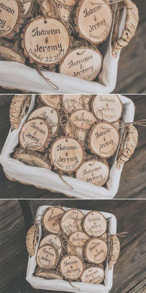 Personalized Wedding Favors Rustic Wedding Favors Wood Slices Rustic