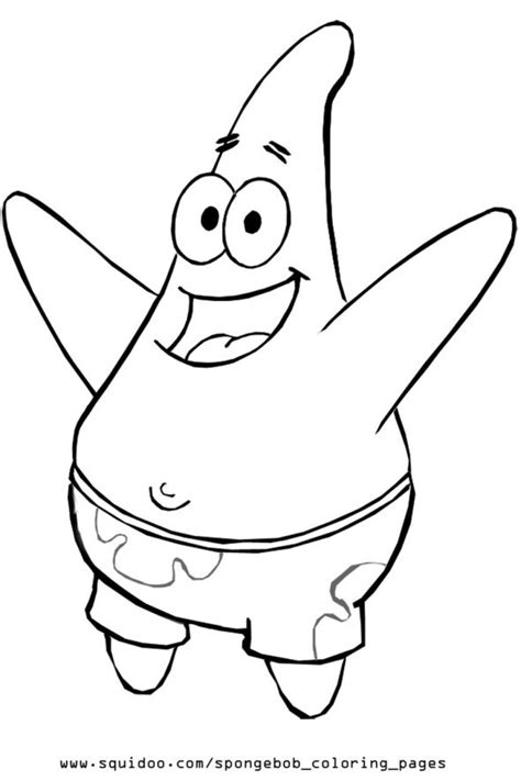 Trace For Patrick Door Tags Spongebob Drawings Star Coloring Pages