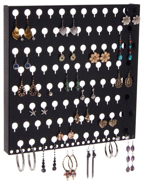Stud Earring Holder Hanging Wall Mount Jewelry Organizer Rack Sariea