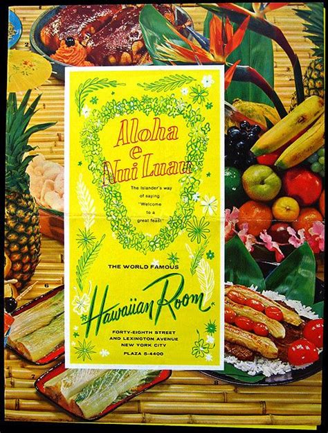 7 hawaiian thanksgiving recipes to make this year. the hawaiian room 1964 | ... - dinner menu from Hawaiian ...