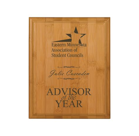 Wooden Award Plaque Bamboo Plaque Choice Of Size