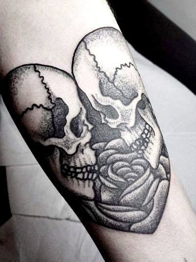 Skull Heart Tattoo Cute Couple Tattoos Heart Tattoo Designs Love