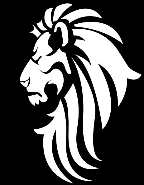 Black And White Lion Head Clip Art At Vector Clip Art Online