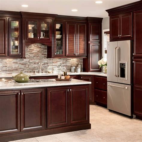 2019 Cherry Cabinets With Light Granite Countertops Kitchen Counter