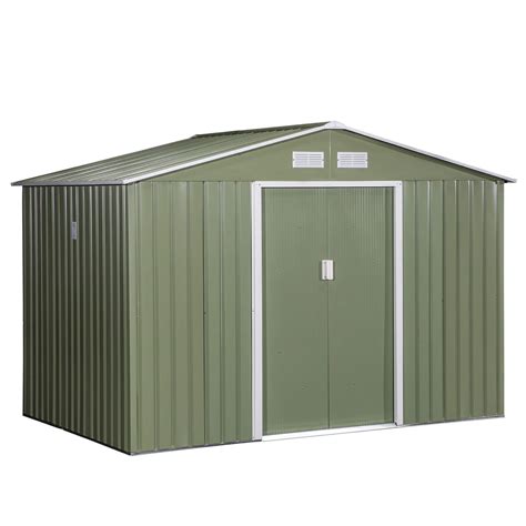Buy Outsunny 9 X 6ft Garden Metal Storage Shed Outdoor Storage Tool