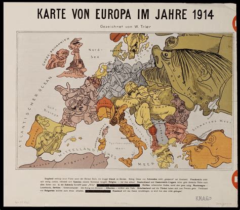Karte Von Europa Im Jahre 1914 Europe Map Cartoon Map World Map Poster