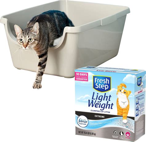 Frisco High Sided Cat Litter Box Gray Extra Large 24 In And Fresh Step