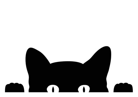 Peeking Cat Kitten Vinyl Decal Sticker Etsy