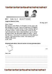 daily routines worksheets
