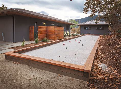 Bocce ball is an old italian lawn game traditionally played on a flat surface covered with sand or short grass and contained within a wooden border. Do It Yourself: Build Your Own Backyard Bocce Ball Court ...
