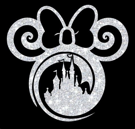 Disney Glitter Minnie Swirl Iron On T Shirt Transfer Easy Diy Etsy