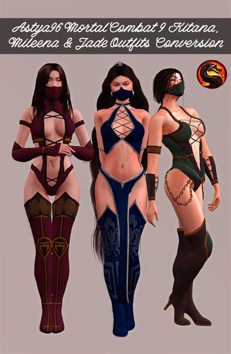 Astya96 Mortal Combat Ix Mileena Kitana Jade Outfits Conversion Mortal Combat Kitana