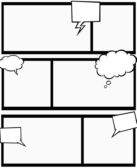 Printable Comic Strip Template Comic Book Template Create Your Own