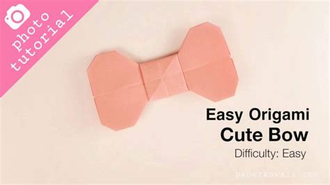 Easy Origami Bow Photo Tutorial Origami Easy Origami Bow Photo Tutorial