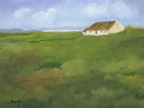 Irish Cottage Painting By Barbara A Brady Fine Art America