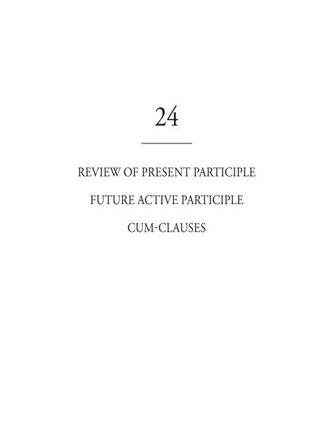 24 Latin Textbook 24 Review Of Present Participle Future Active