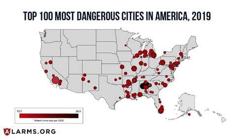 Top100 Największych Niebezpiecznych Miast W Usa Według Wskaźników